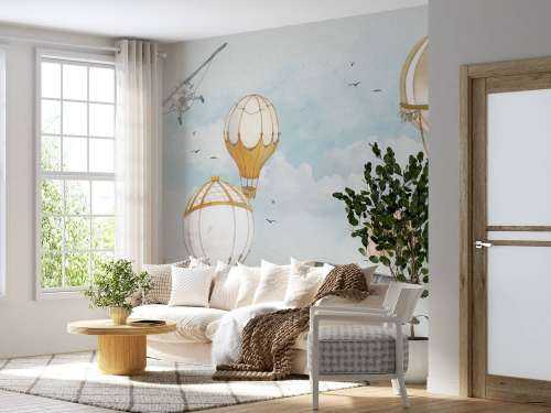 Heißluftballons Aquarell