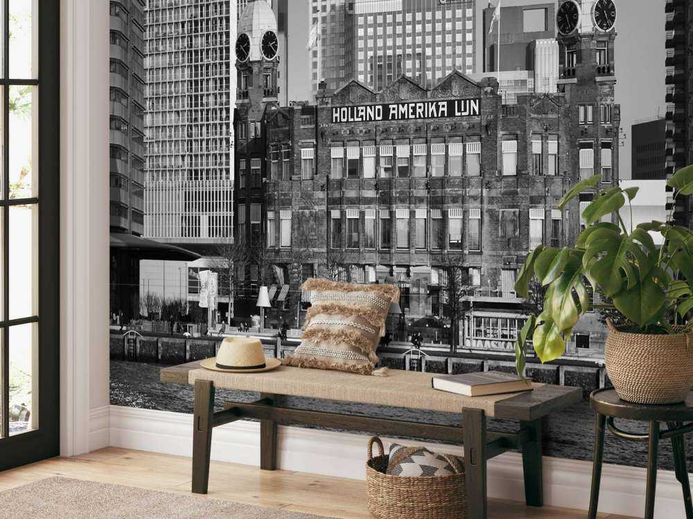 Hotel New York in schwarz-weiß Rotterdam 