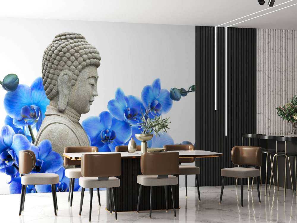 Buddha und Orchideen