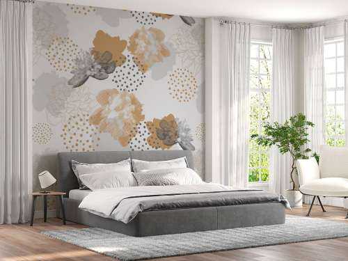 Graues florales Muster