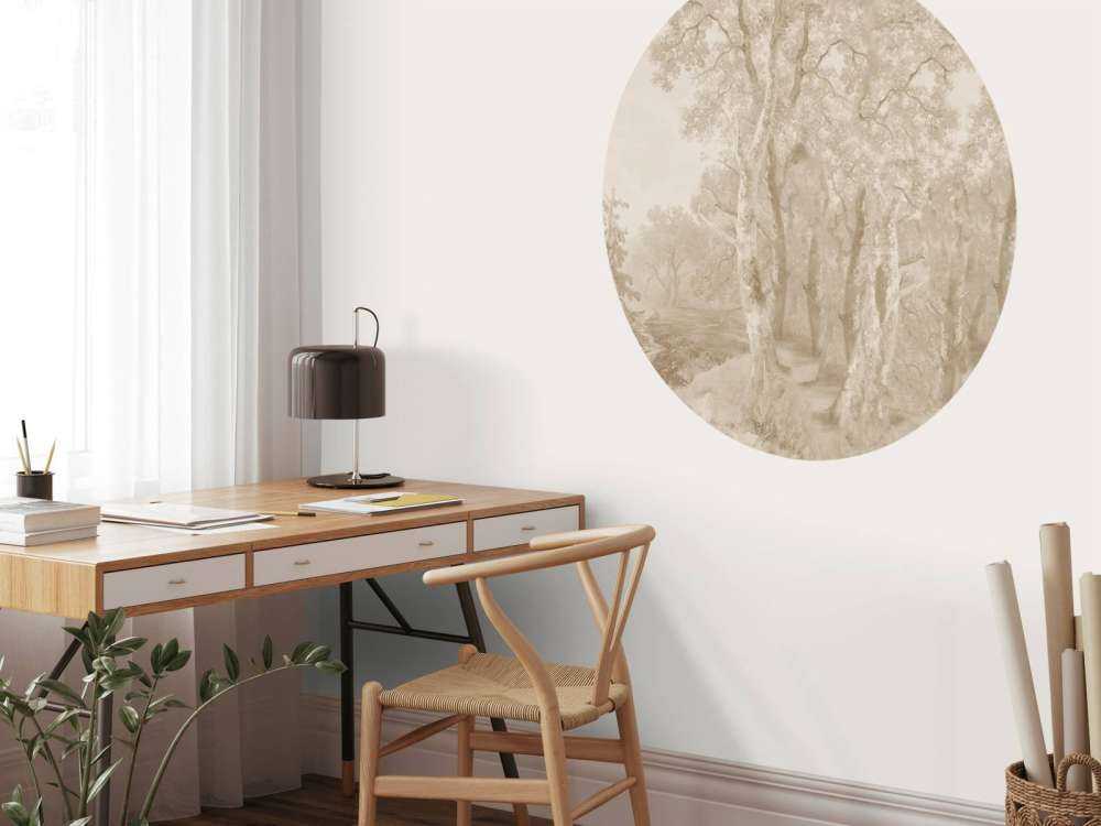 Waldlandschaft Beige Panorama