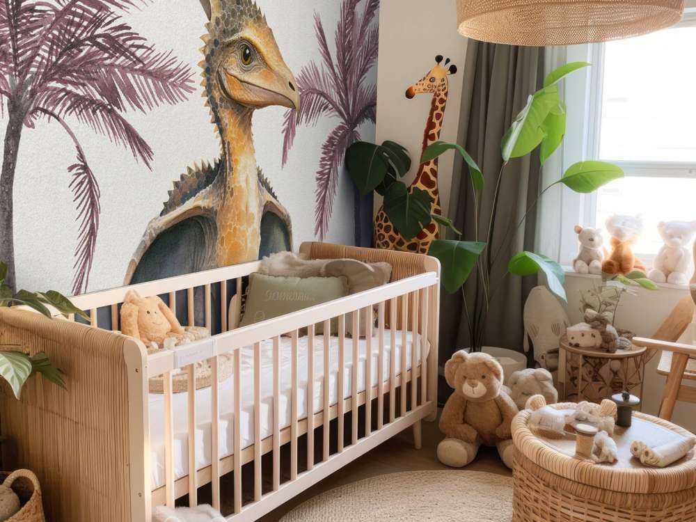 Baby-Pteranodon im rosa Dschungel