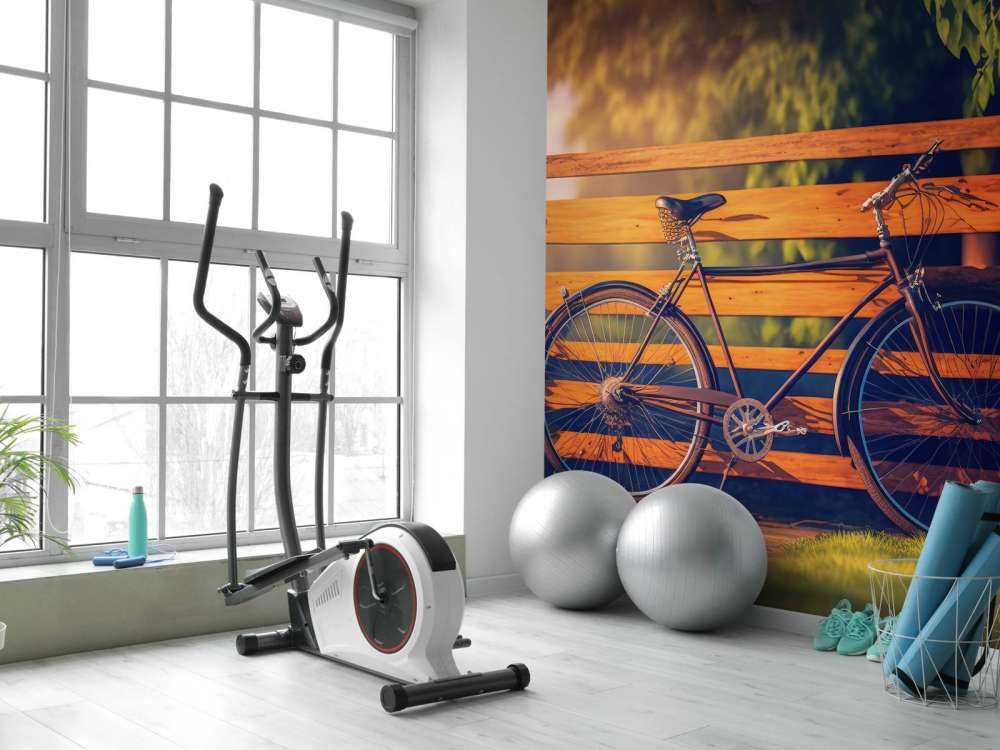 Fahrrad neben einem Holzzaun