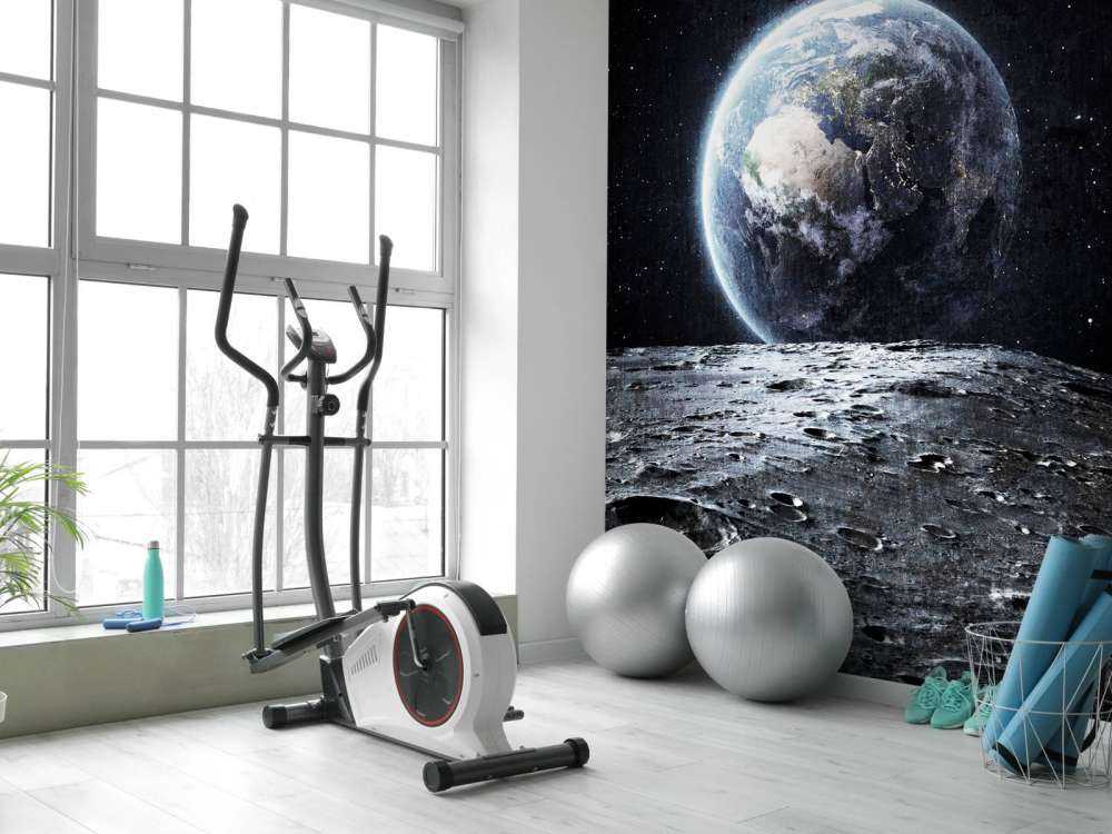 Mond und Erde