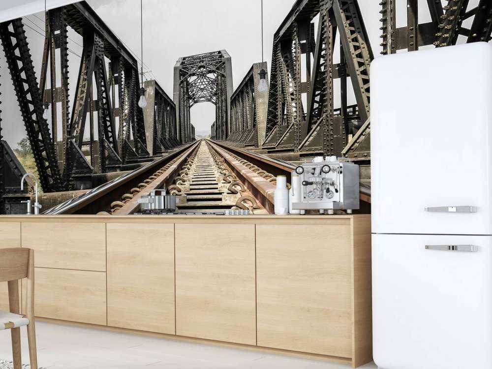 Eisenbahnbrücke aus Metall