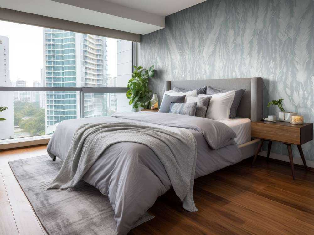 Wand von Feldgräsern - mintgrün