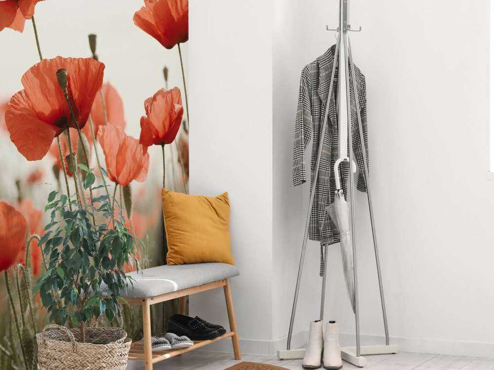 Mohnblumen in Vintage-Farben