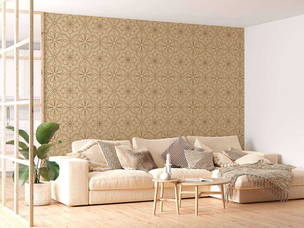 Blumen im Retro Stil
