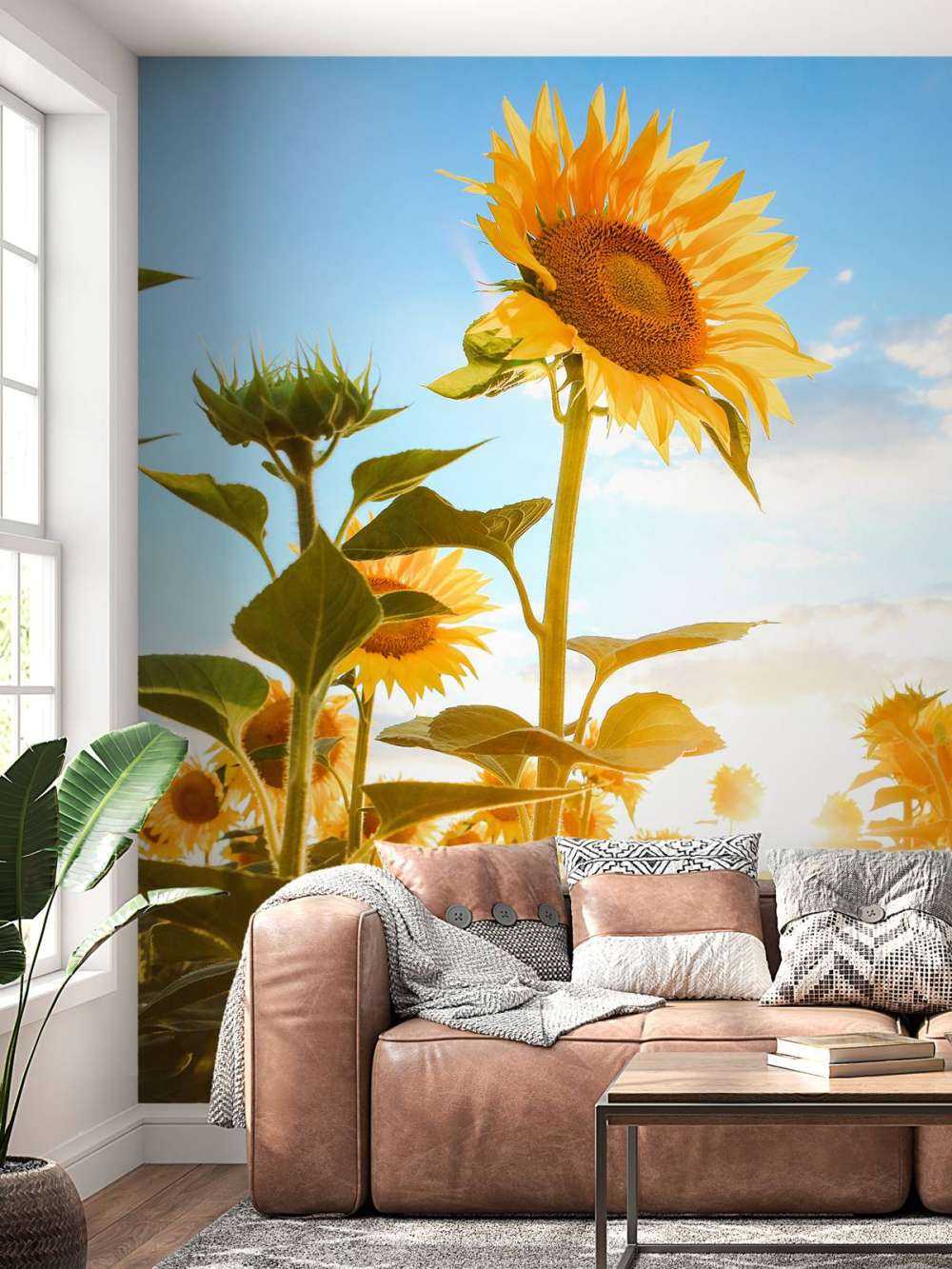 Sonnenblume mit blauem Himmel