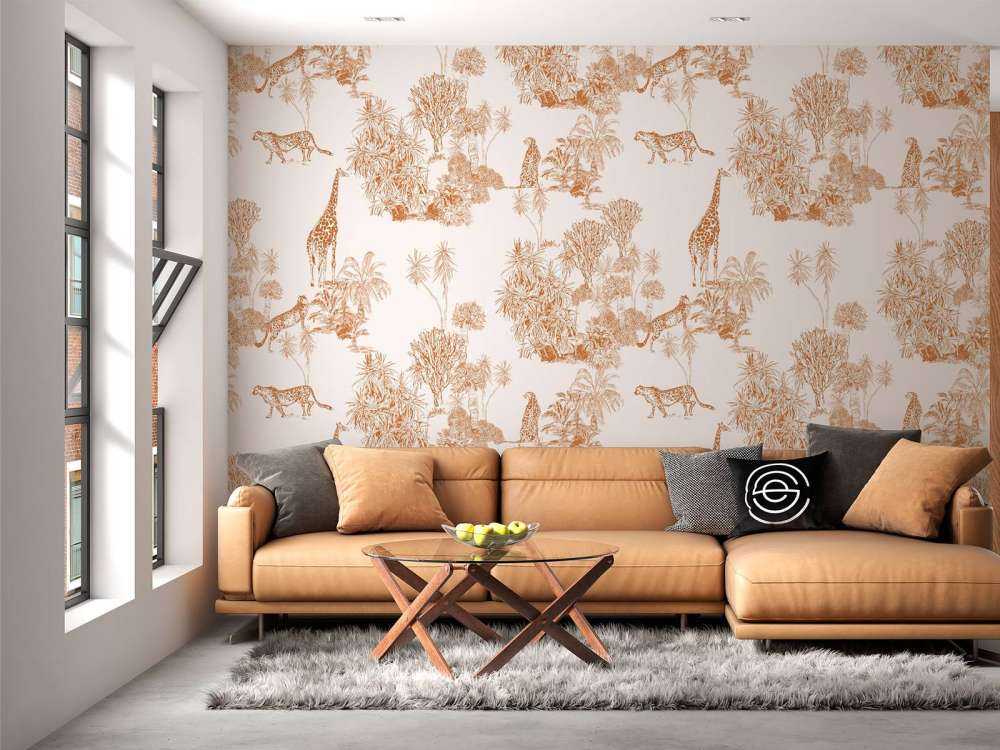 Geparden und Giraffe