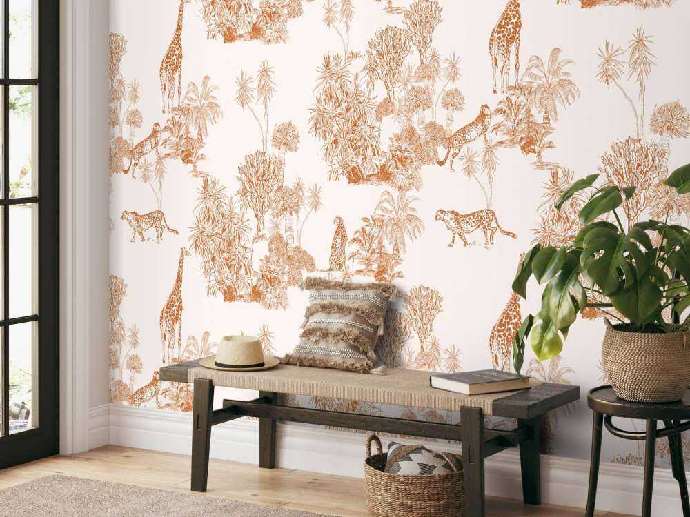 Geparden und Giraffe