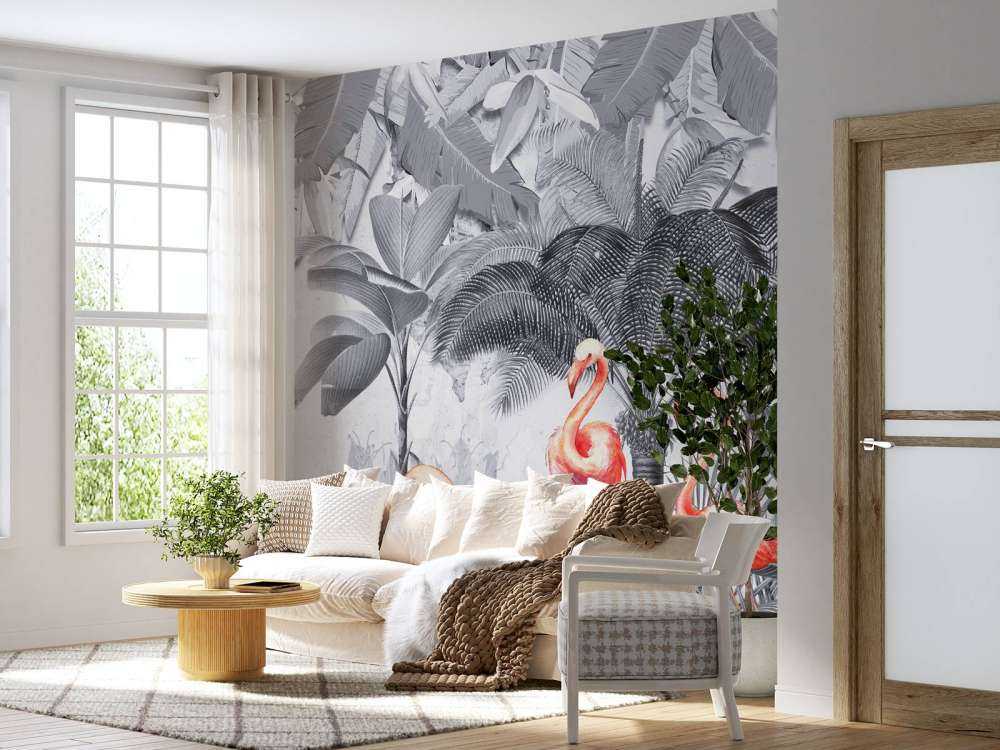Dschungel mit Flamingos