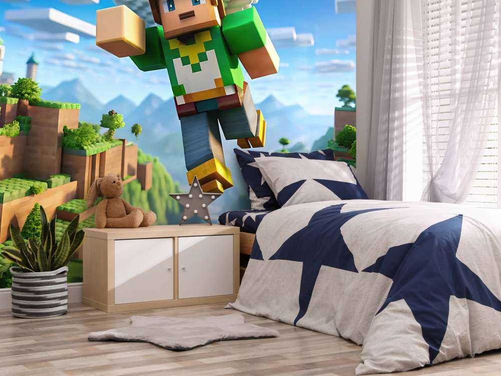 Fliegender Held des Pixelvalleys