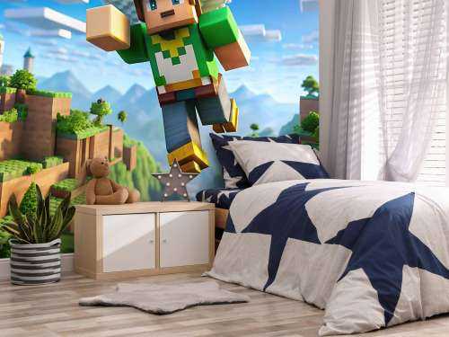Fliegender Held des Pixelvalleys