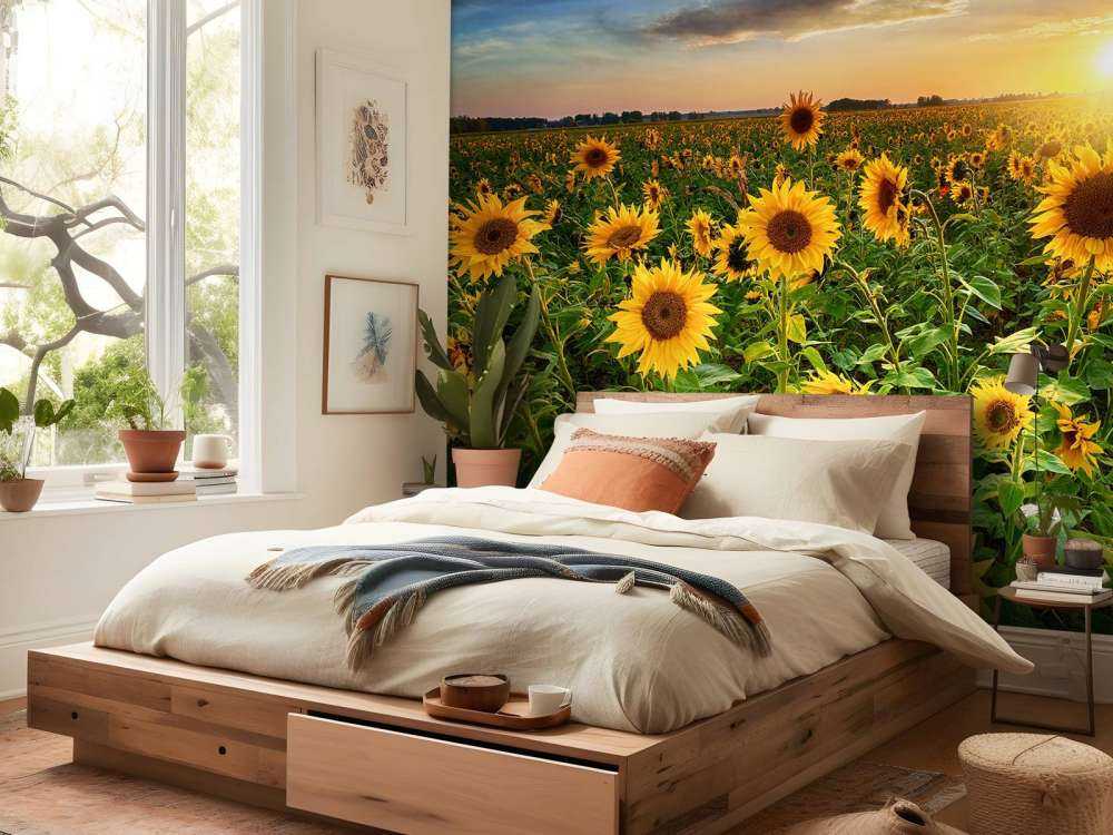 Schönes Sonnenblumenfeld