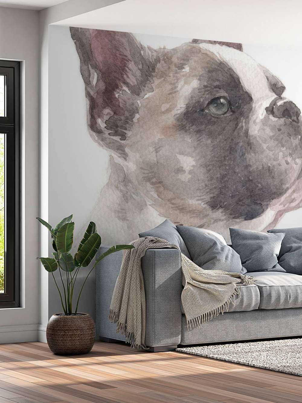 Aquarell Französische Bulldogge