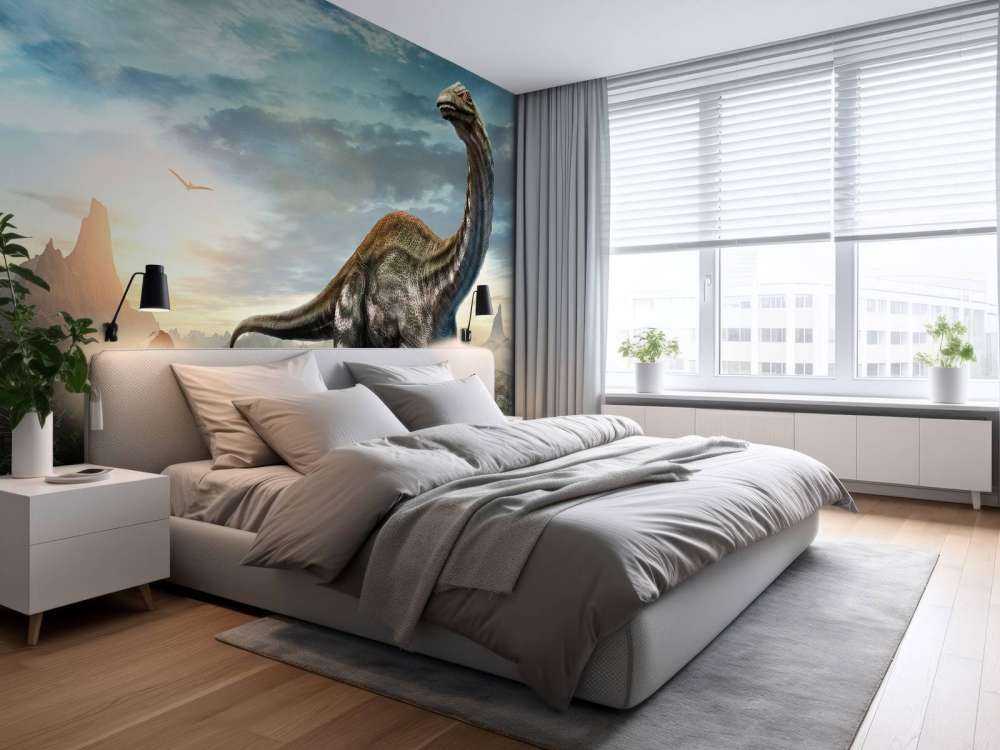 Apatosaurus in den Bergen