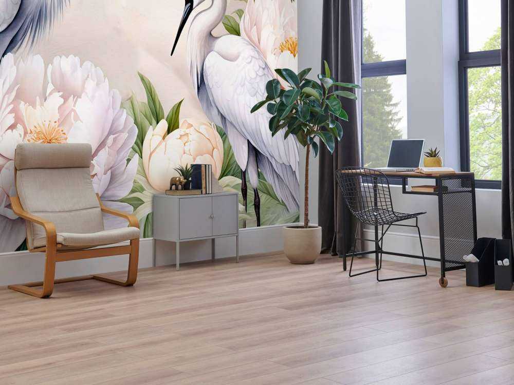 Störche Romantik Orange