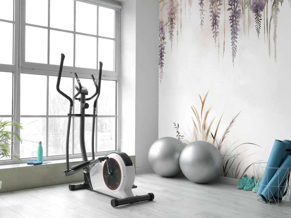 Wisteria und Feldgräser Beige