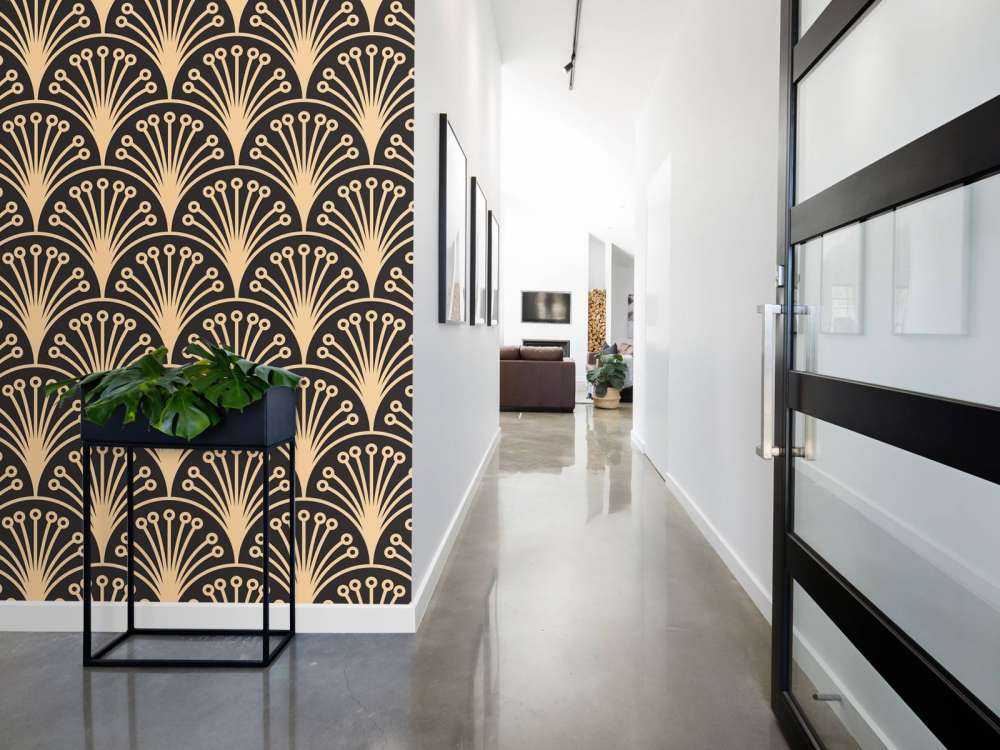 Gold Art Deco Blumen