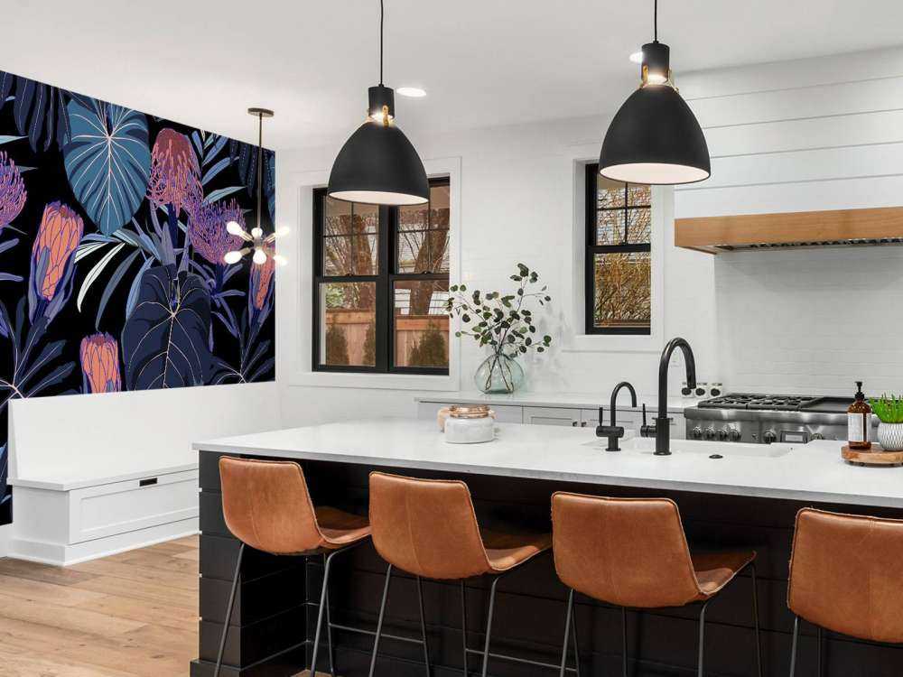 Muster mit tropischen Pflanzen