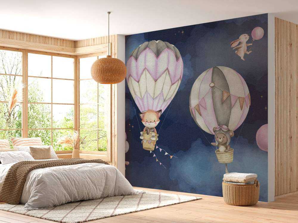 Fliegende Tiere rosa