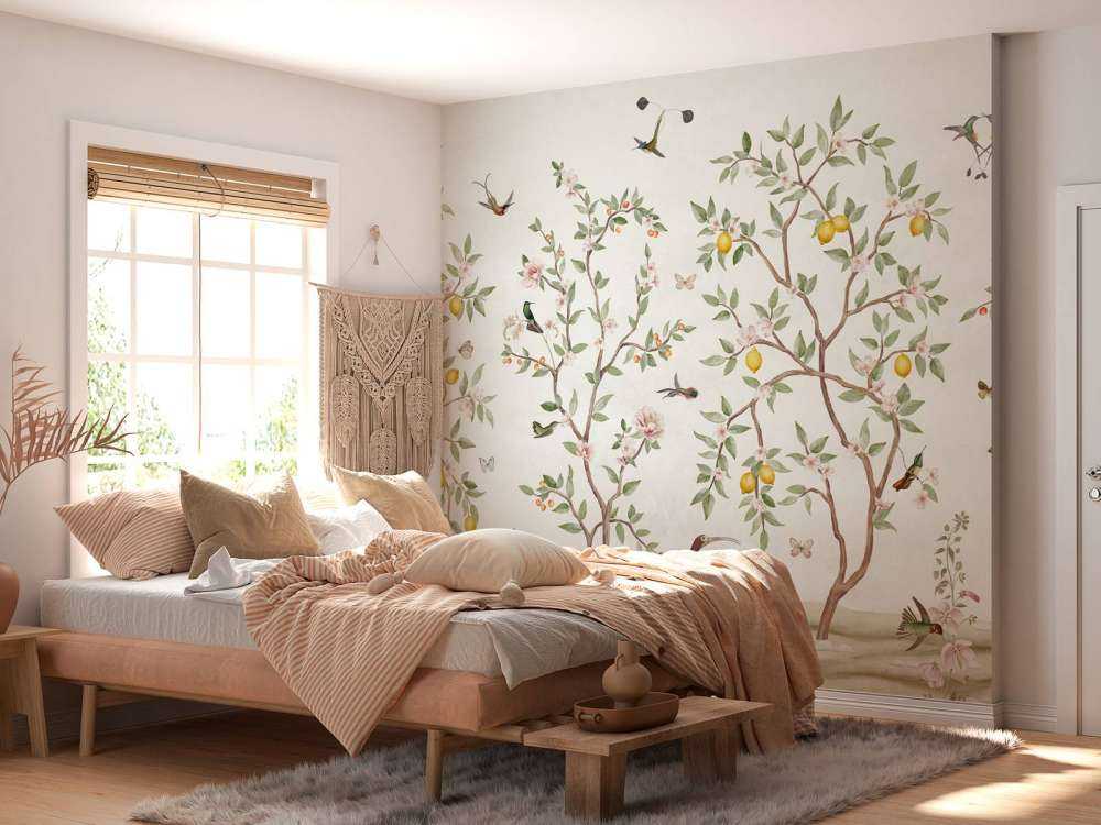 Lemon Tree Chinoiserie - White