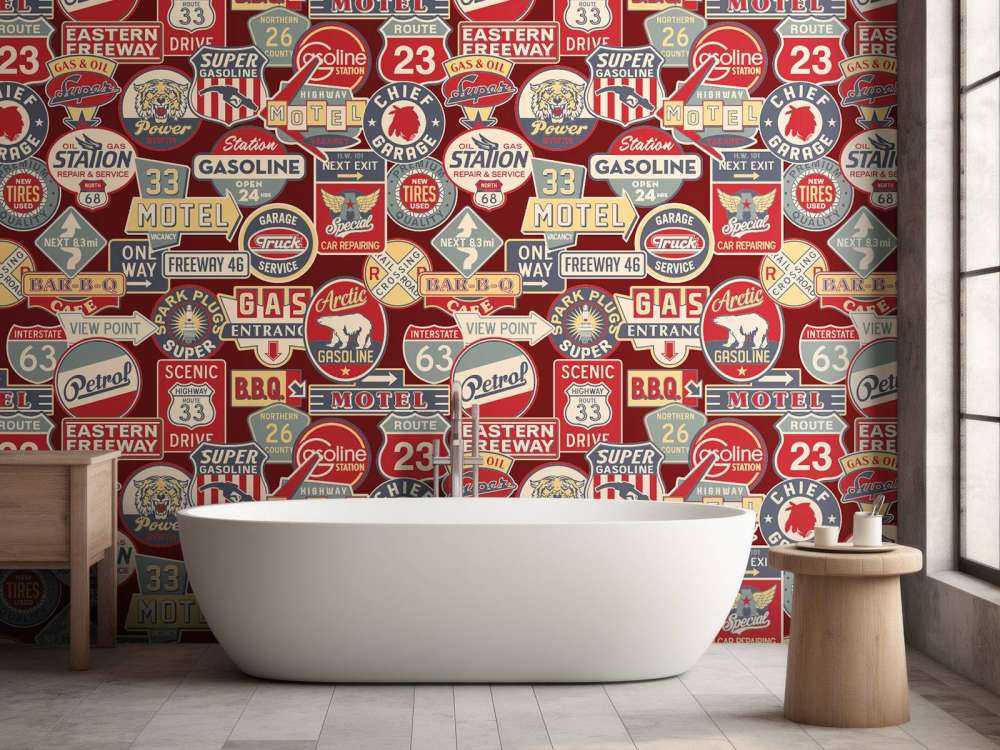 Amerikanische Werbeschilder