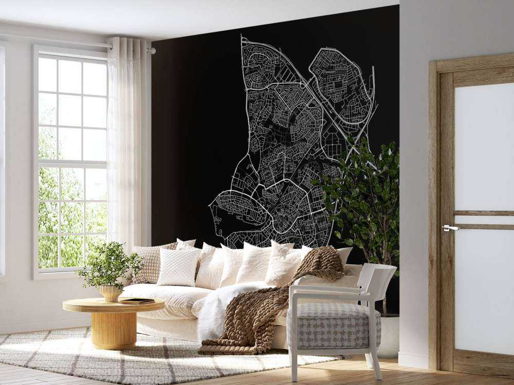 Karte von Amersfoort, schwarz