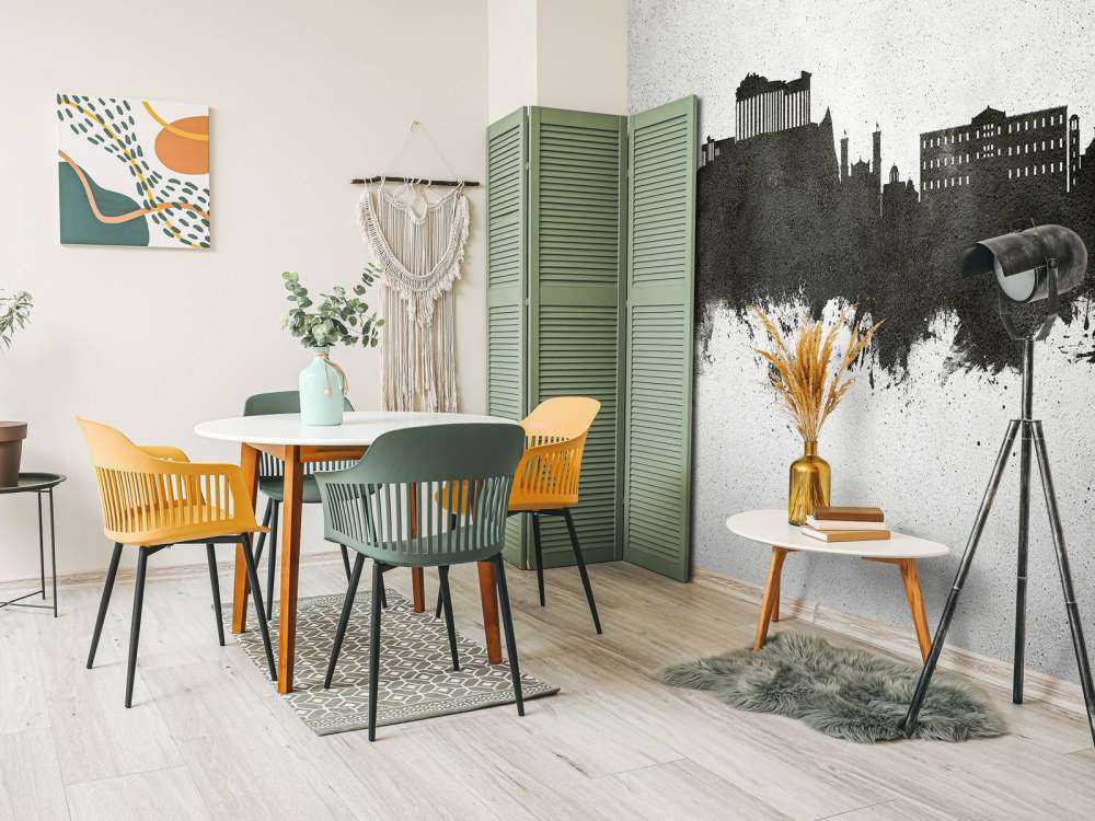 Aquarell-Skyline, Athen