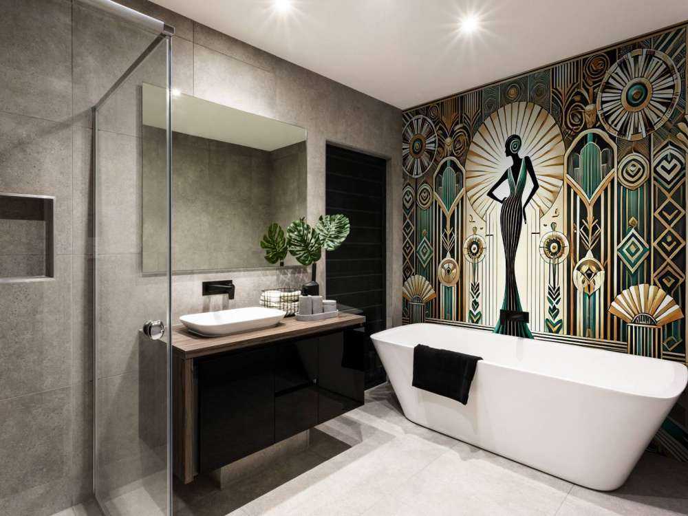 Vintage-Eleganz-Szene im Art Deco