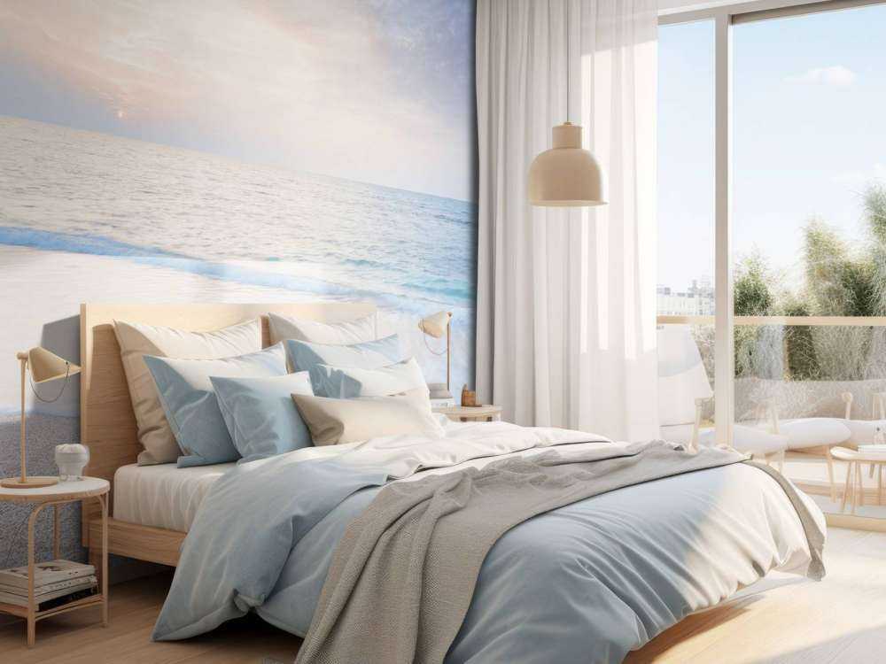 Ruhiges Meer mit Sonnenuntergangs