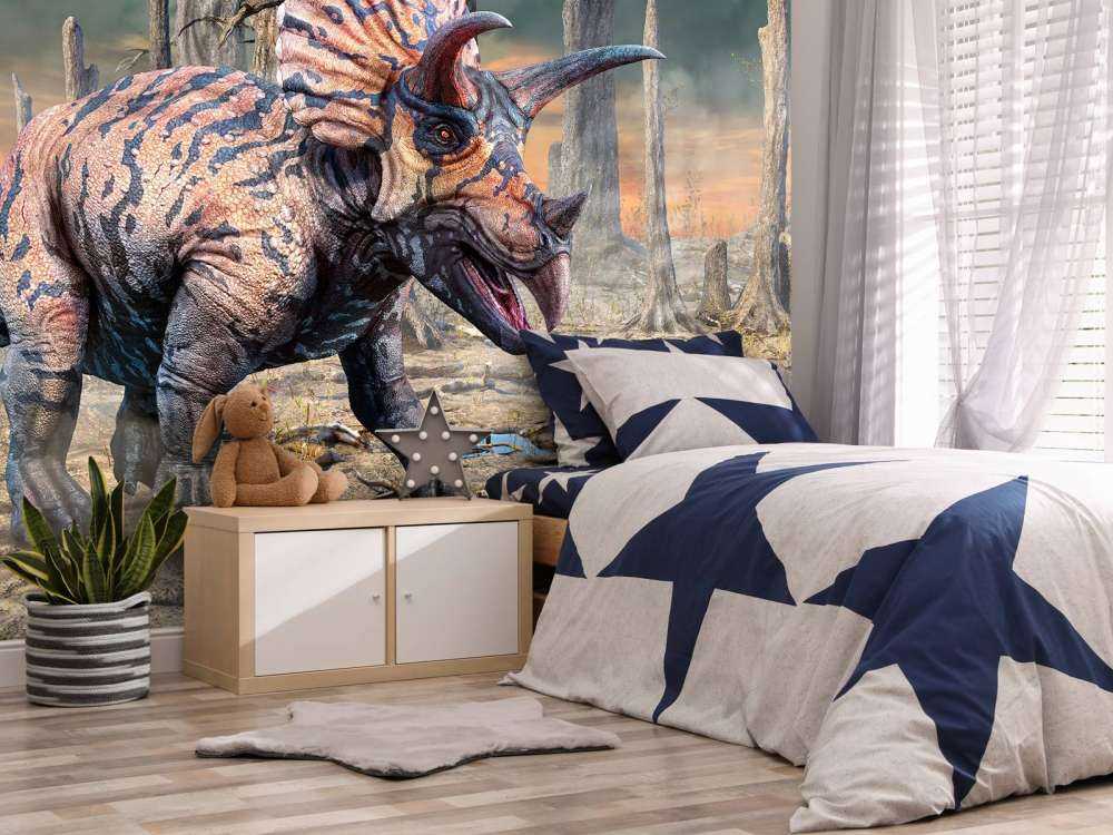 Torosaurus in einer verlassenen Gegend