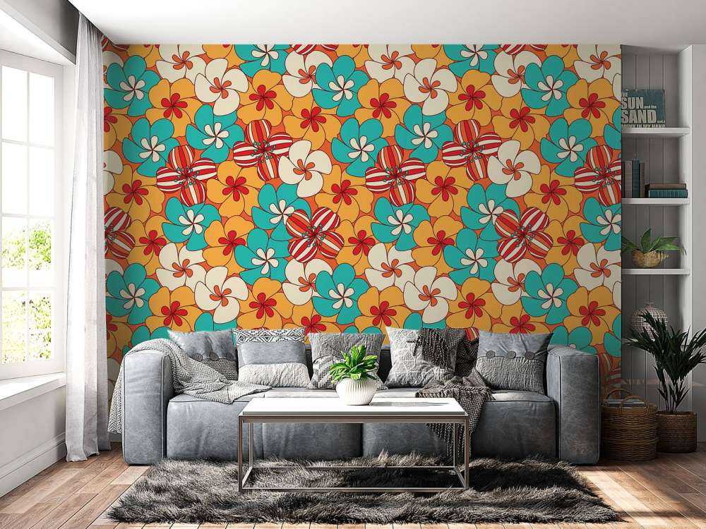 Bunte Vintage Blumen