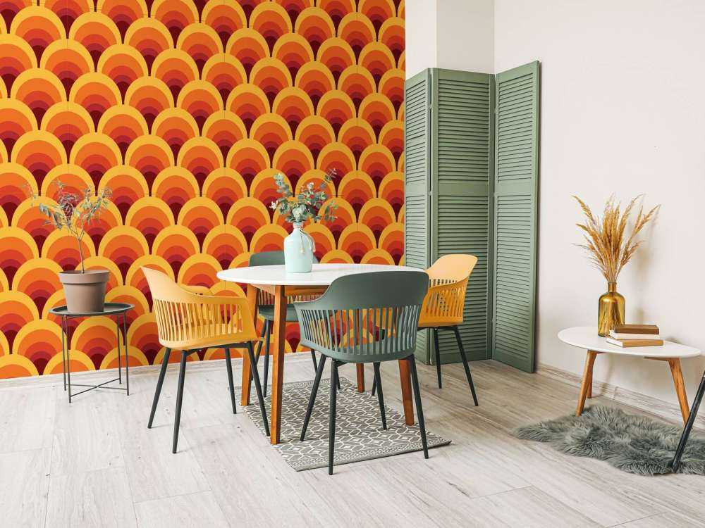 Bunte Retro Figuren