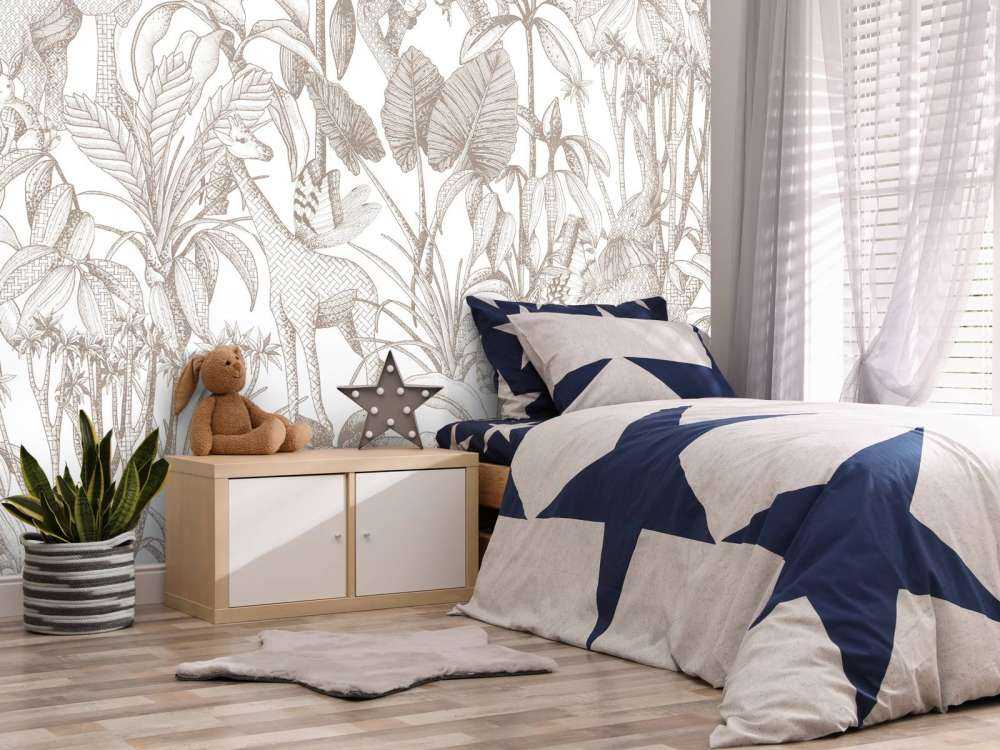 Tiere unter Palmen taupe