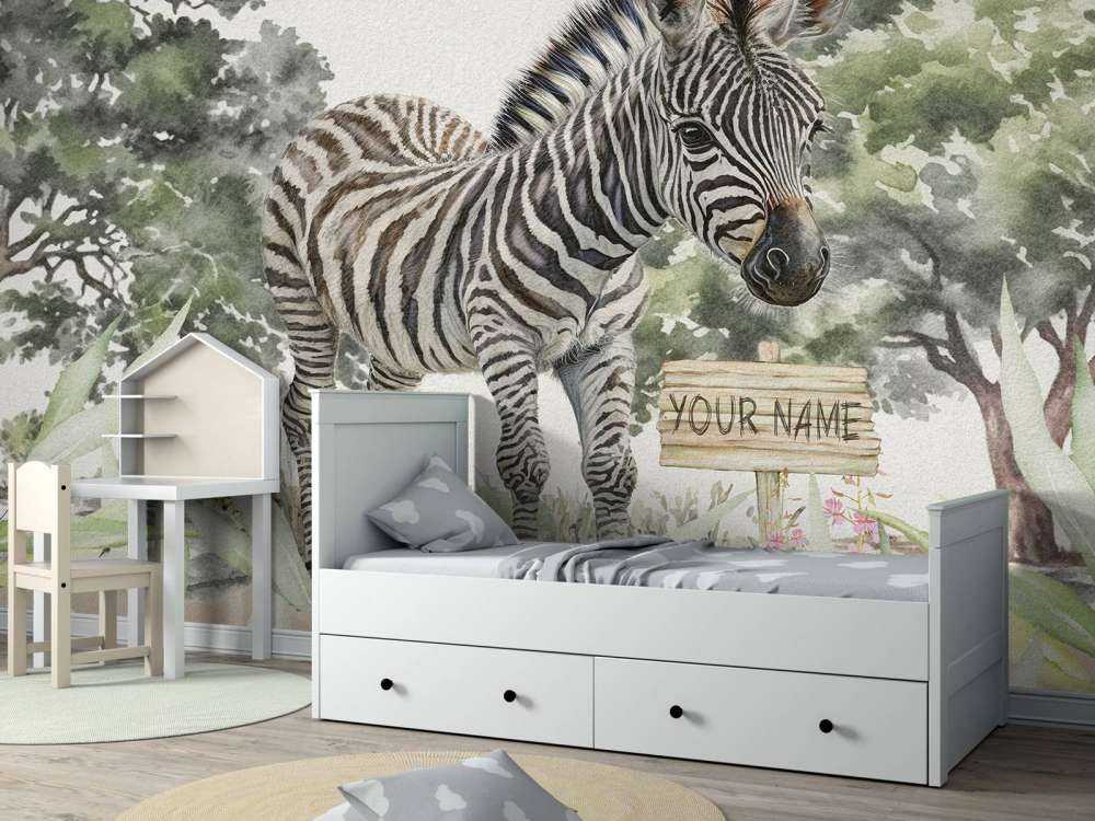 Junges Zebra in der Wildnis