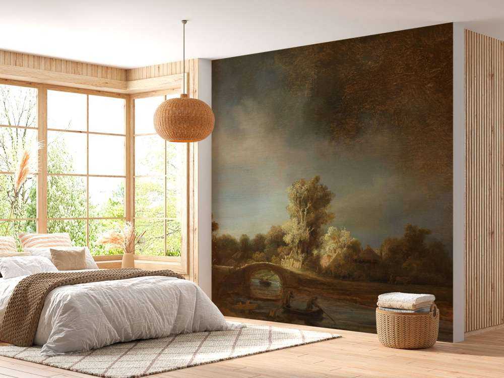 Landschaft mit Steinbrücke