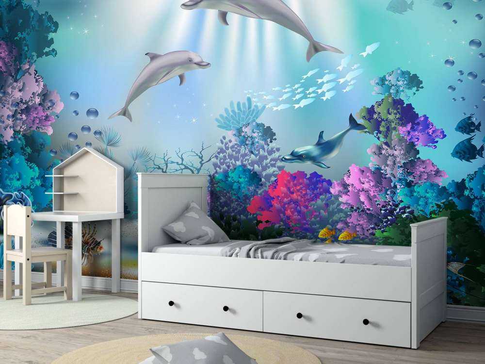 Unterwasserwelt mit Delfinen