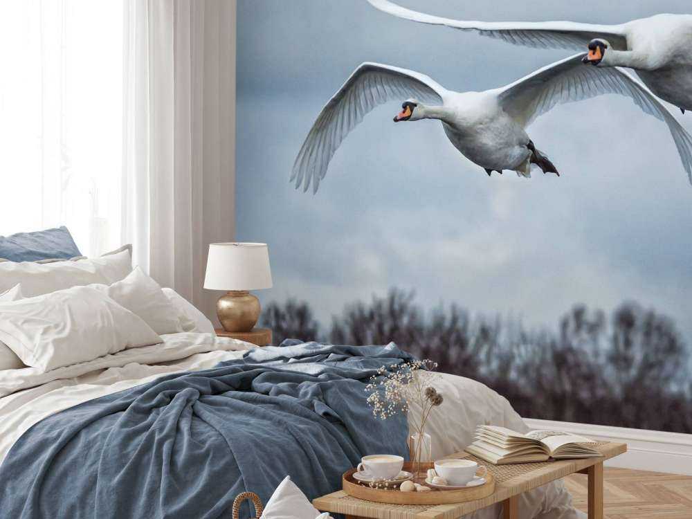 Fliegende Schwäne