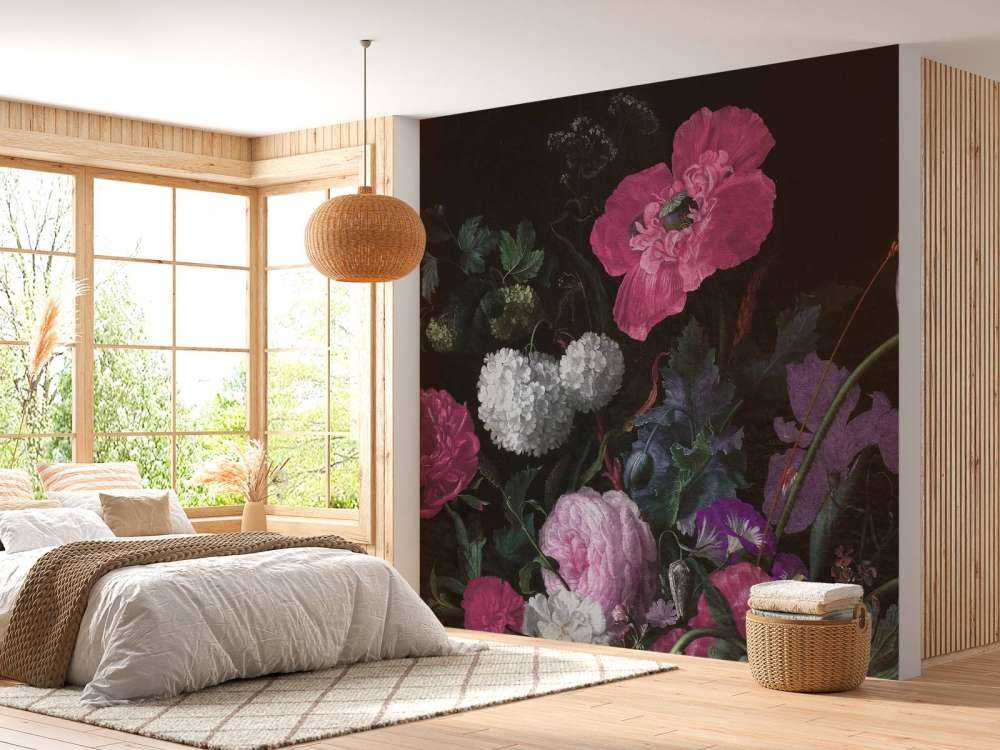 Barockblumen-Stillleben - stimmungsvolles Rosa