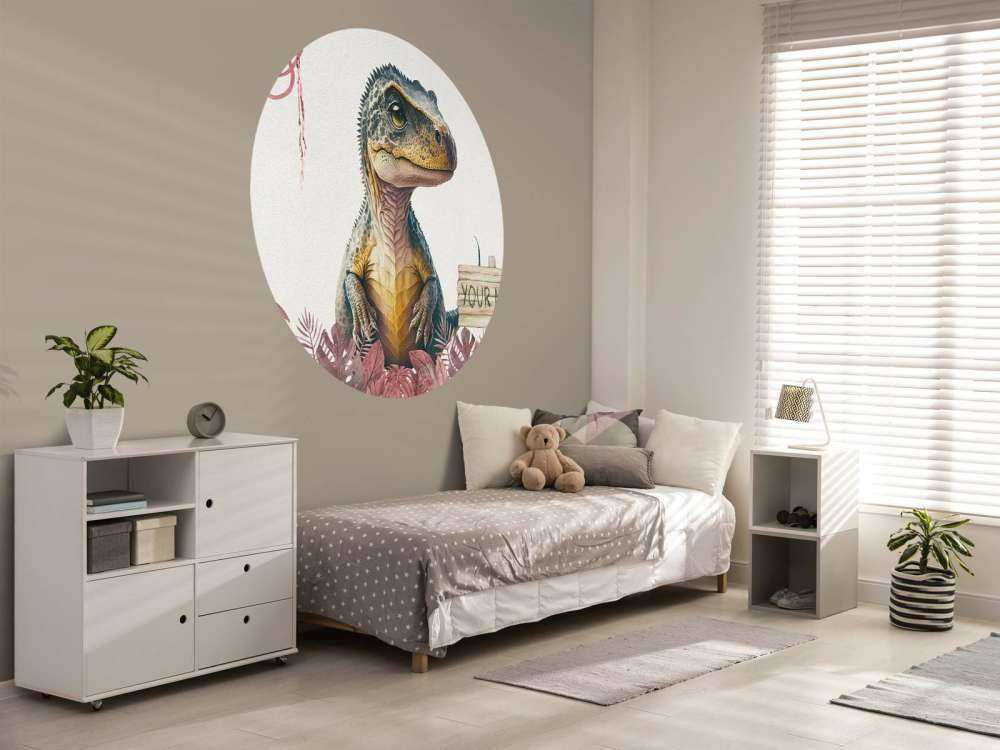 Baby-T-Rex im rosa Dschungel