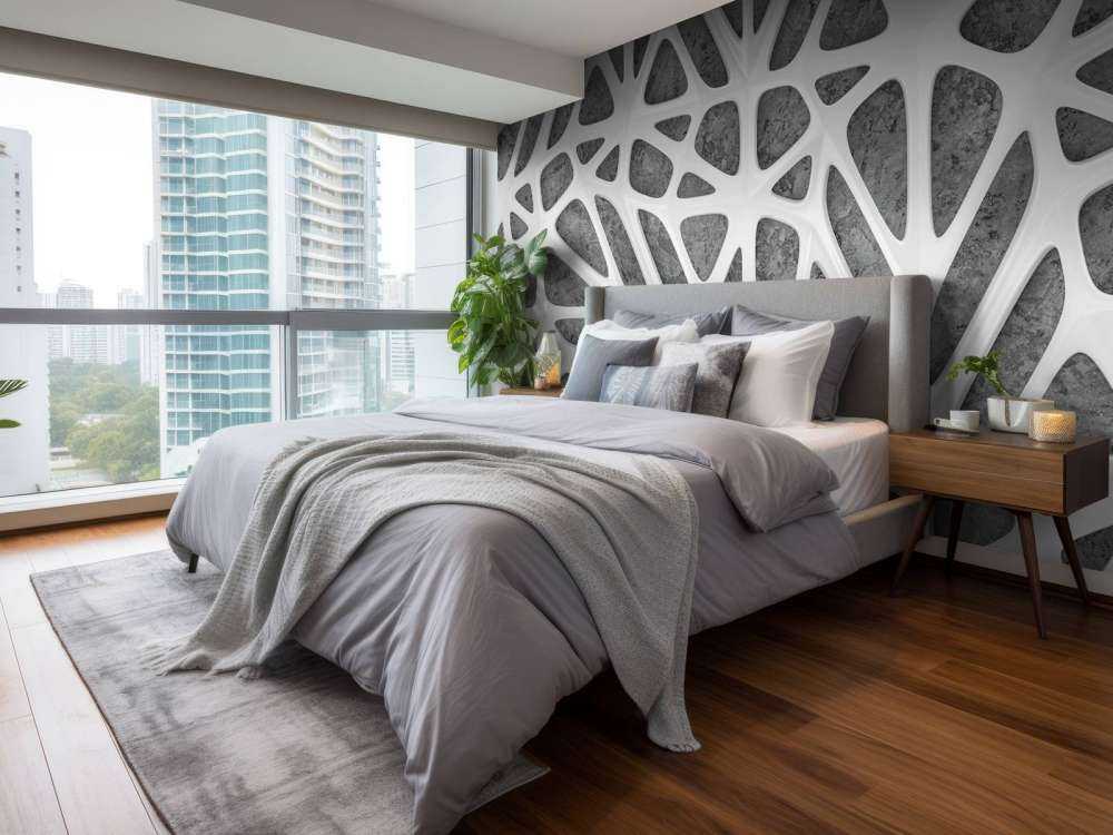 Weißes Muster auf Beton