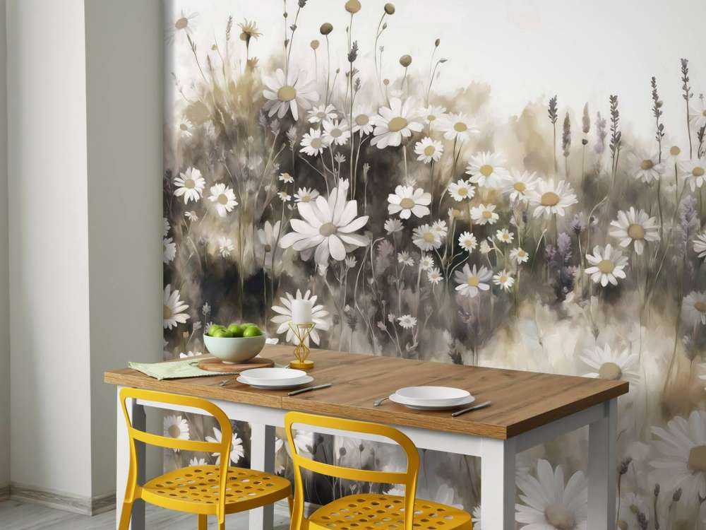 Leise Gänseblümchen Wiese Creme