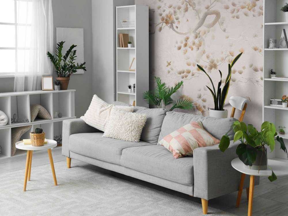 Blütenbaum Kunst - Beige