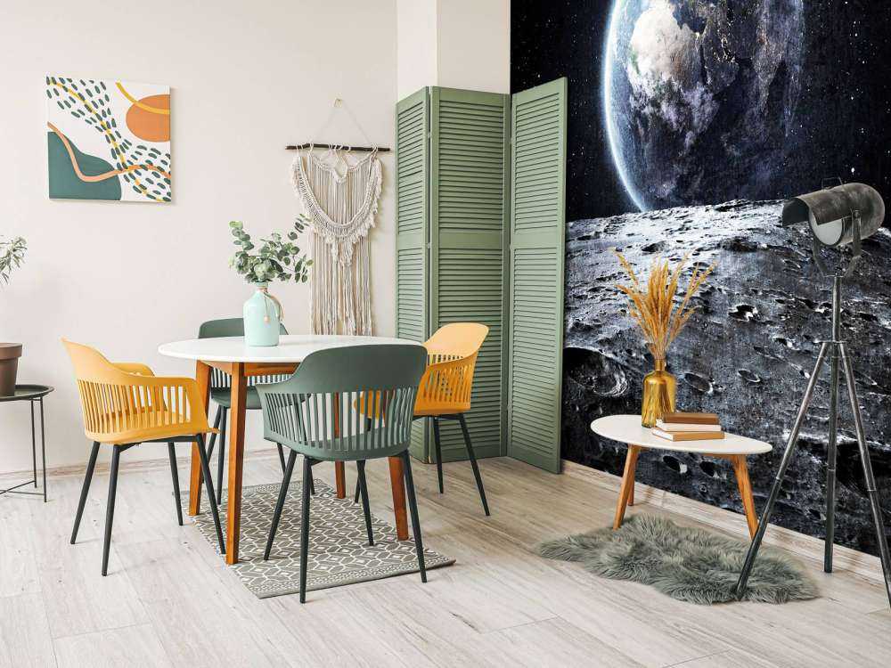 Mond und Erde