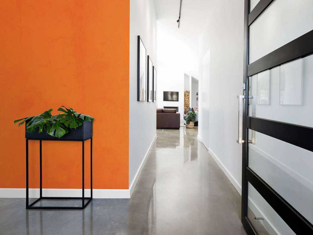 Orange farbe Beton