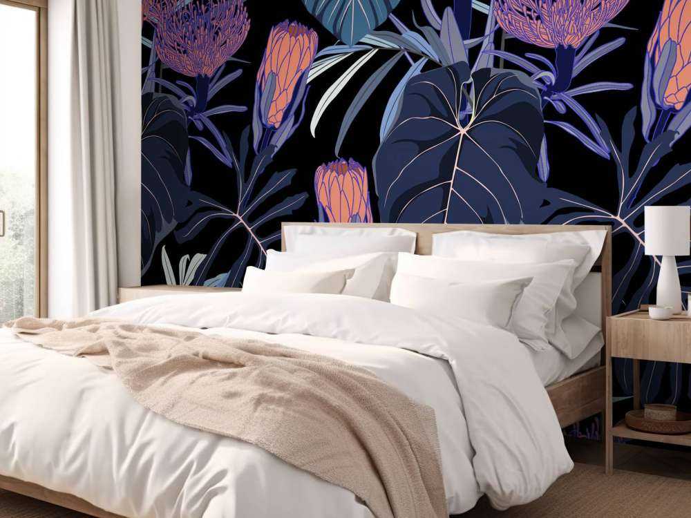 Muster mit tropischen Pflanzen