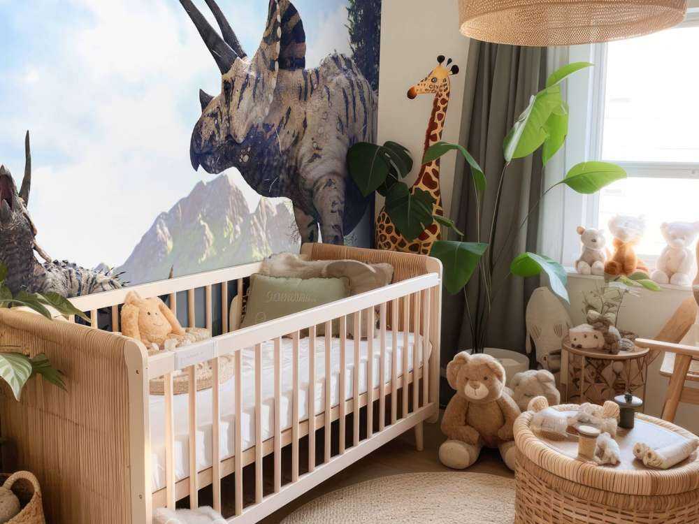 Dinosaurier wandern durch die Landschaft