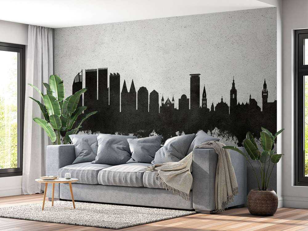 Aquarell-Skyline, Den Haag